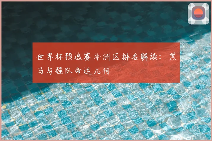 世界杯预选赛非洲区排名解读：黑马与强队命运几何